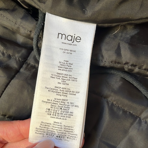 Maje Gipsy Two Tone Padded Parka - Picture 7 of 8